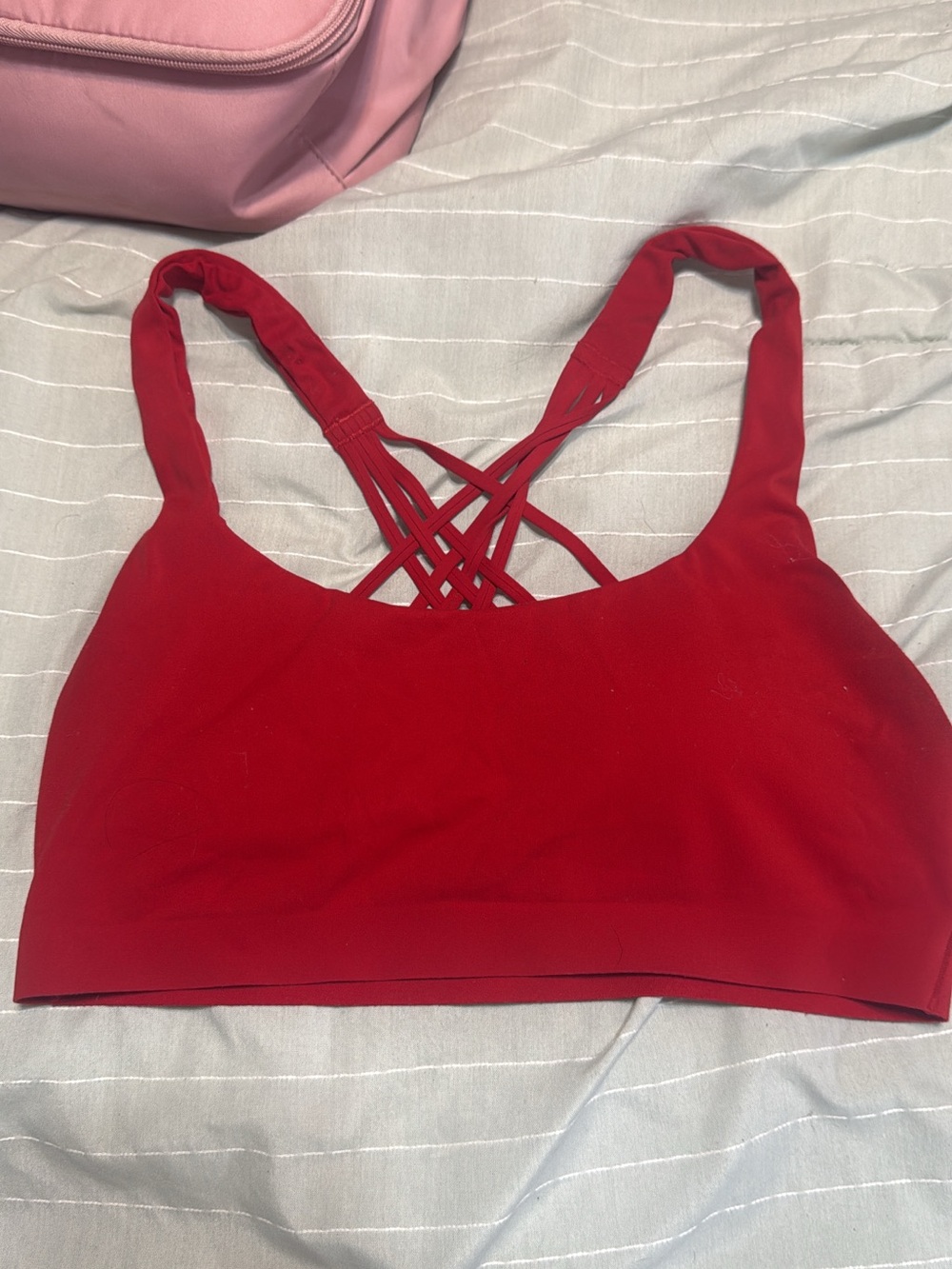 lululemon athletica Red Strappy Back Sports Bra